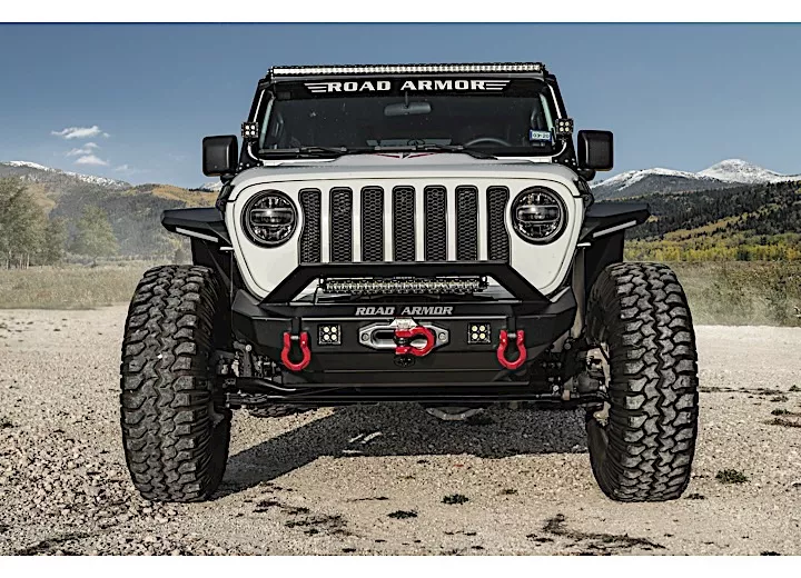 Road Armor 18-c jeep stealth front winch bumper sheetmetal bar guard mid width;light sold separately